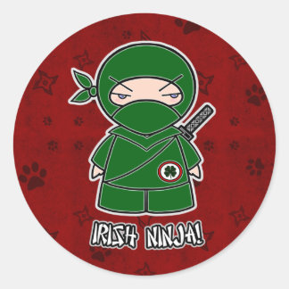 Irish Ninja! In Red Sticker