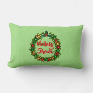 Irish Nollaig Shona Merry Christmas Lumbar Pillow