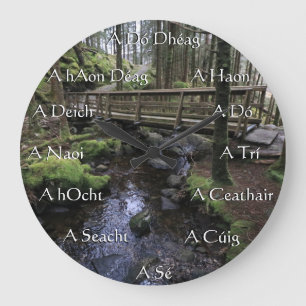 Irish Numbered Clock with Irish Background