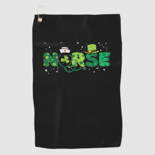 Irish Nurse Stethoscope Scrub St Patricks Day Nurs Golf Towel