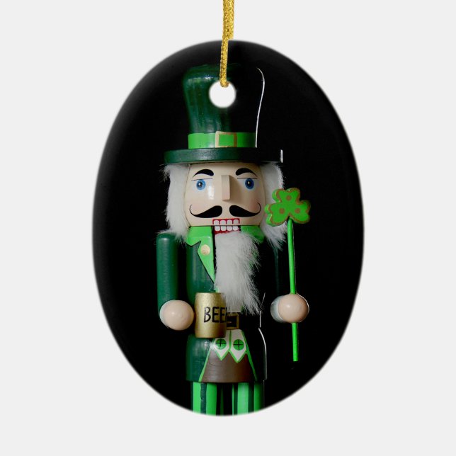 Irish Nutcracker Ceramic Ornament (Front)