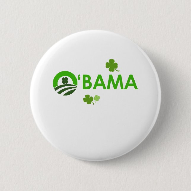 Irish Obama 2 Inch Round Button (Front)
