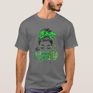 Irish One Lucky Caregiver Leopard Shamrock St Patr T-Shirt