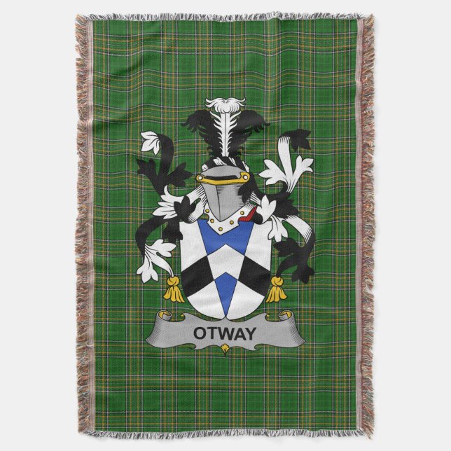  Irish Otway Coat of Arms Family Crest Ireland Throw Blanket