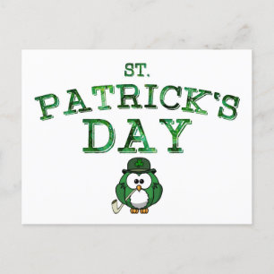 Irish Owl Holiday Postcard
