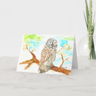 Irish Owl Thank You Card