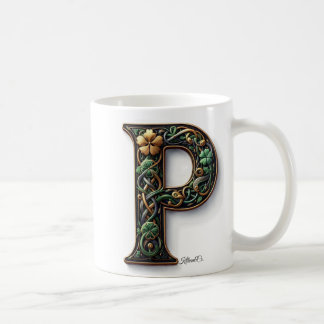 Irish P Monogram Coffee Mug