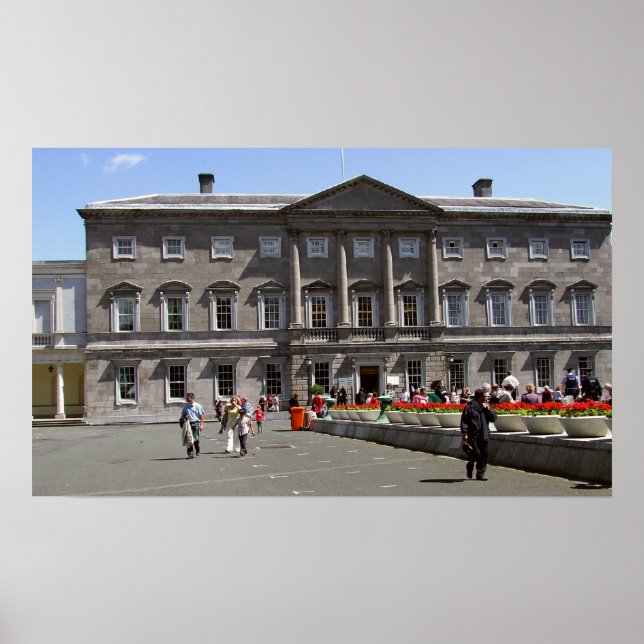  Irish Parliament building, Leinster House Dublin, Poster (Front)