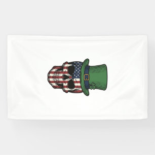 Irish Patriotic Skull Vintage Engraving Shirt Desi Banner