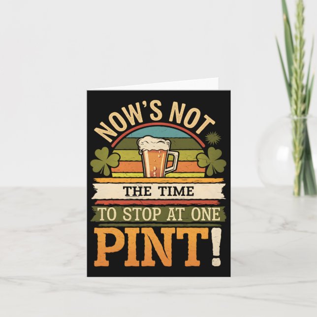 Irish Patty's Green St Paddy Funny Saint Patricks  Card (Front)