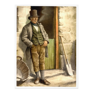 Irish Peasant Farmer 1890 Photo Print