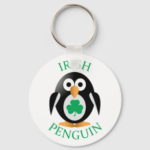 Irish penguin keychain