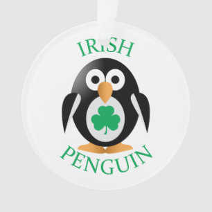 Irish penguin ornament