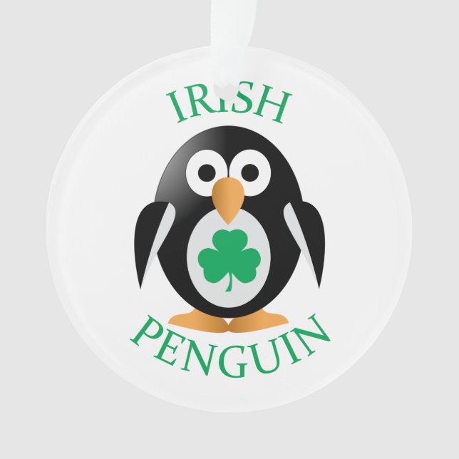 Irish penguin ornament (Front)
