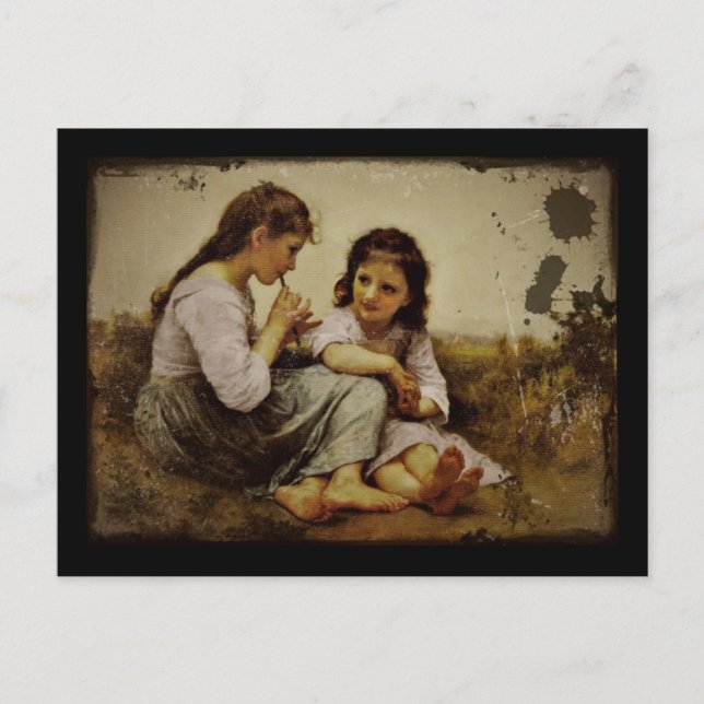 Irish Penny Whistle Girls Postcard (Front)