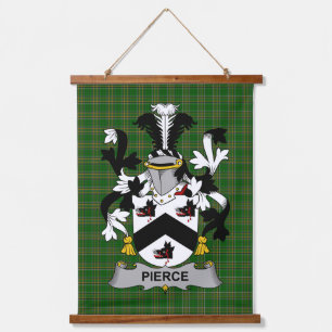 Irish Pierce Coat of Arms Family Crest Hanging Tapestry