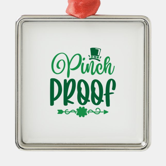 Irish Pinch Proof Metal Ornament (Front)