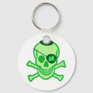 Irish Pirate Skull  Keychain