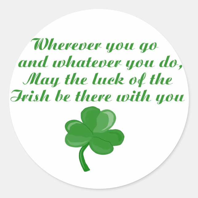 Irish Poem Stickers (Front)