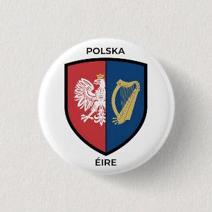 Irish-Polish Heritage 1 Inch Round Button