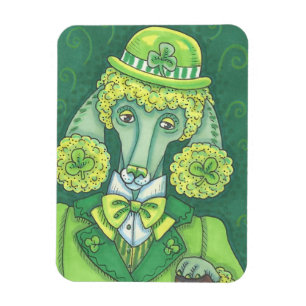 Irish Poodle ST. PATRICK'S DAY DOG MAGNET *Custom