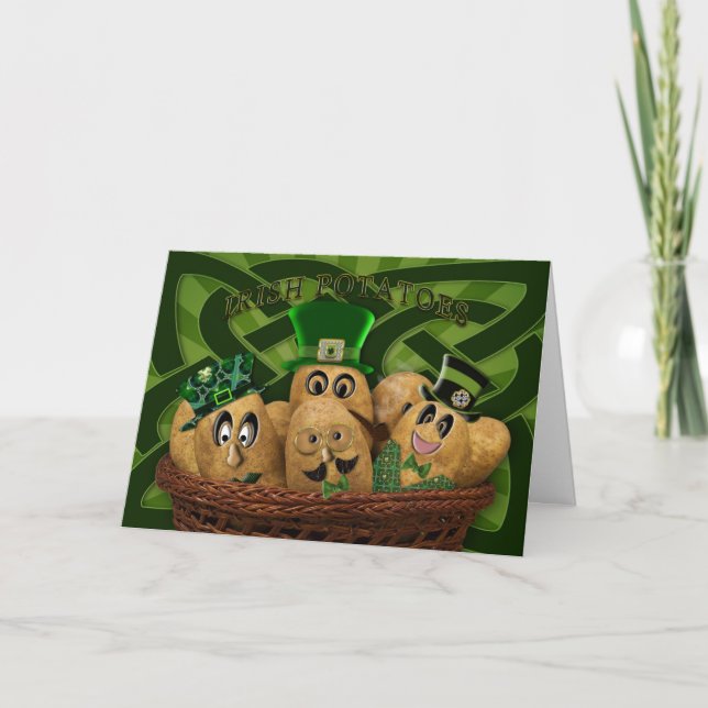 IRISH POTATOES - ST. PATRICK'S DAY GREETING CARD (Front)