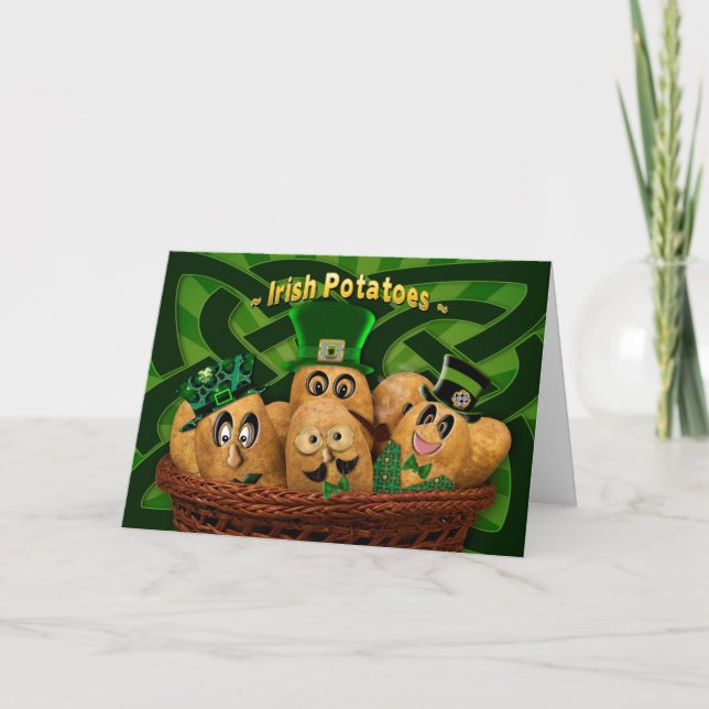 IRISH POTATOES - ST. PATRICK'S DAY - POTATO FAMILY CARD (Front)