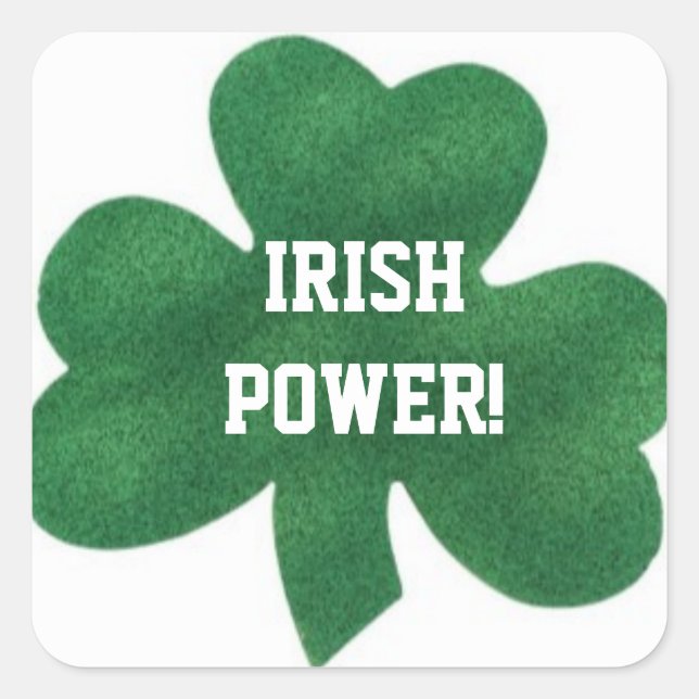 IRISH POWER SQUARE STICKER (Front)
