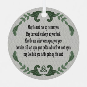 Irish Prayer Blessing Loving Memory Remembrance Metal Ornament
