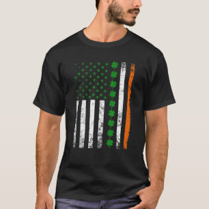 Irish Pride Vintage American Flag St Patricks Day T-Shirt