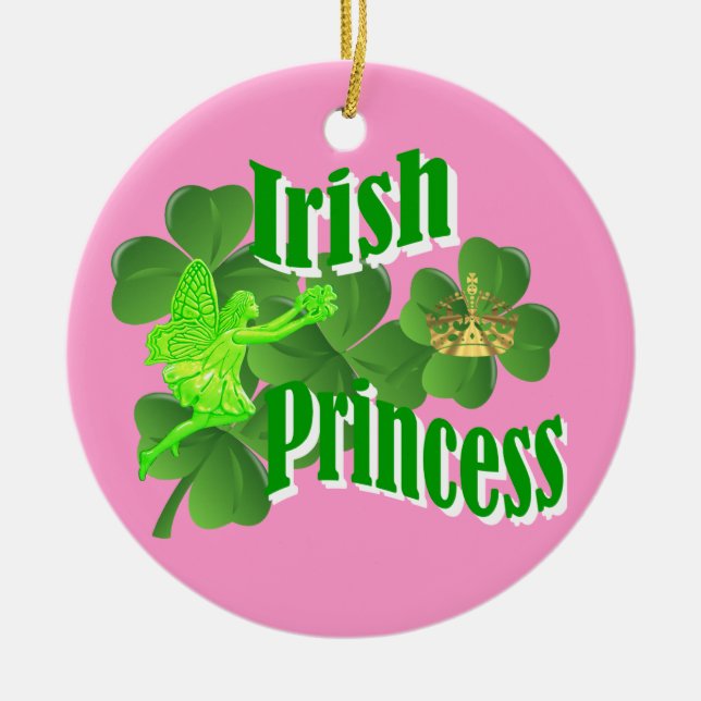 Irish princess ceramic ornament (Front)