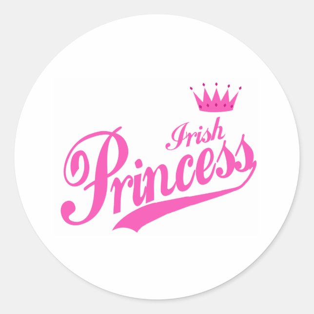 Irish Princess Classic Round Sticker (Front)