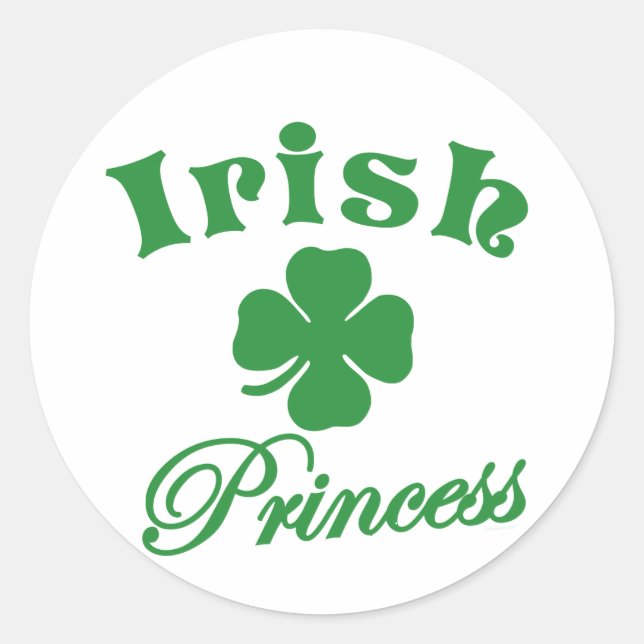 Irish Princess Classic Round Sticker (Front)