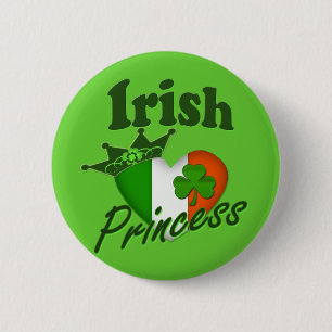 Irish Princess Heritage Heart 2 Inch Round Button