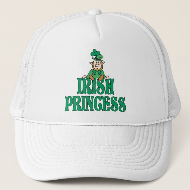 Irish Princess Little Leprechaun Trucker Hat (Front)