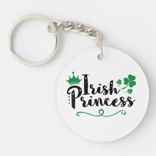 Irish Princess Women St Patrick's Day Script Keychain