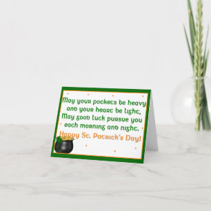 Irish Proverb 1 St. Patrick's Day Greeting Card