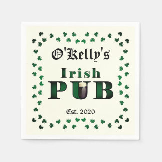 Irish Pub Bar Tavern Cocktail Drink Napkin