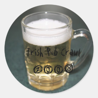 Irish Pub Crawl 2008 - Customized Classic Round Sticker