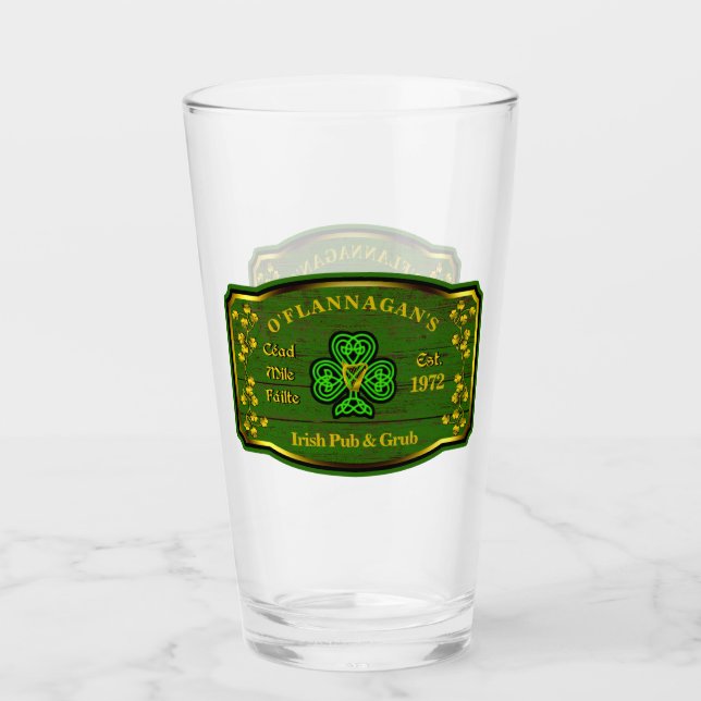 Irish Pub Personalized Pint Glass (Front)