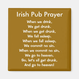 Irish Pub Prayer Magnet