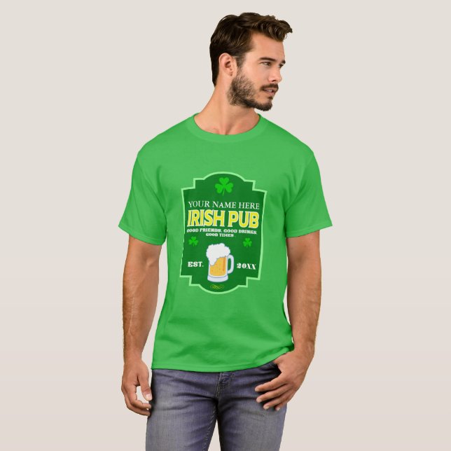 Irish Pub Saint Patrick's Day T-Shirt (Front Full)