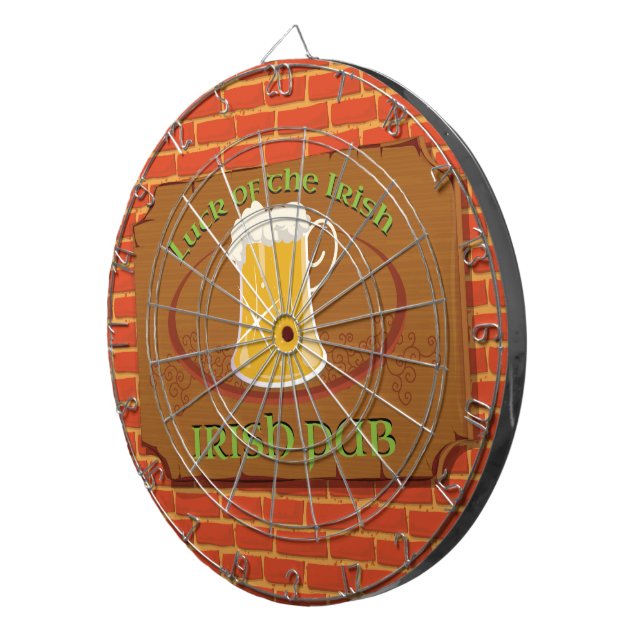 Irish Pub Sign Dartboard (Front Right)