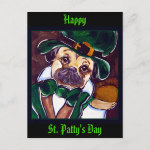 Irish Pug Postcard