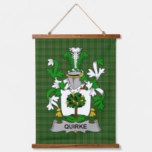 Irish Quirke or O_Quirke Coat of Arms Family Crest Hanging Tapestry