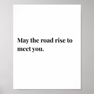 Irish Quote Poster, may the road Poster
