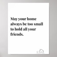 Irish Quote Poster, may your home always Poster