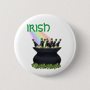 Irish Rainbow Beer Button