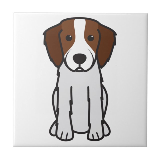 Irish Red and White Setter Dog Cartoon Tile (Front)