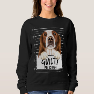 Irish Red And White Setter Mugshot Guilty Dog Sweatshirt
